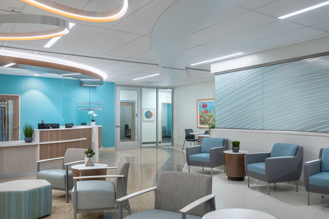 Interior image of Inova Schar Cancer Institute at Inova Loudoun Hospital